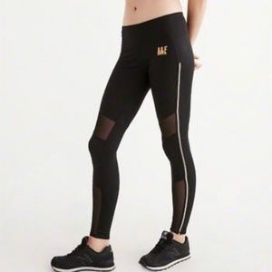 Abercrombie & Fitch || Mesh Panel Black Leggings